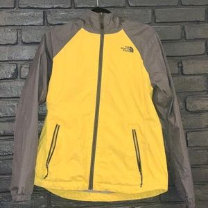 🌦The North Face Women’s yellow rain jacket size M